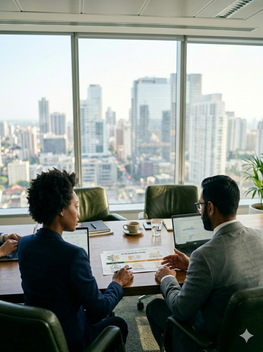 AI Strategy Consulting — executives reviewing strategy roadmap