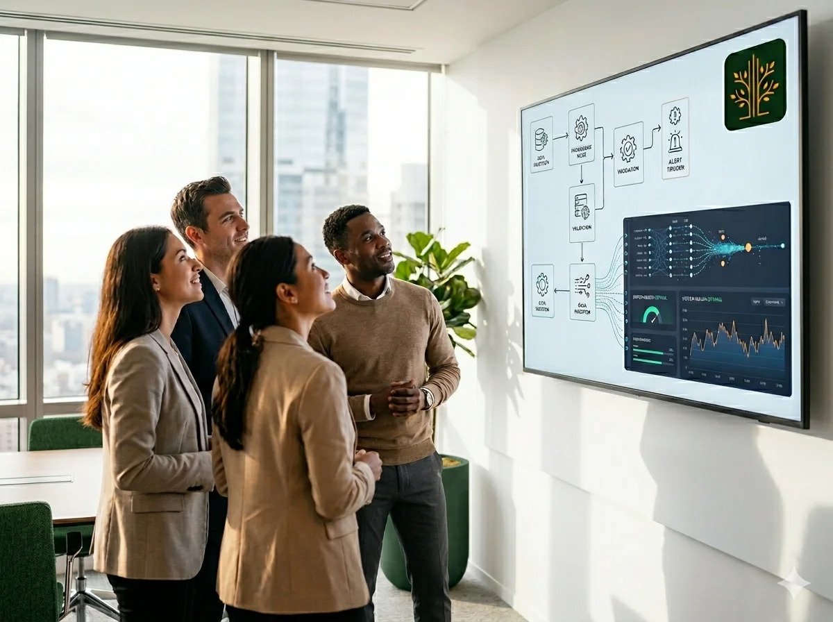 Automation Solutions — team reviewing automated workflows
