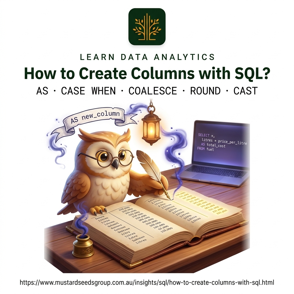 How to Create Columns with SQL