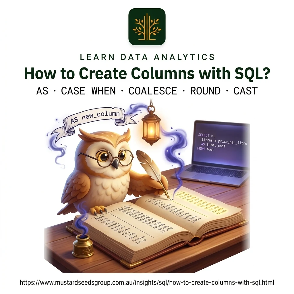 How to Create Columns with SQL
